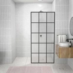 Buy 🥰 Glass Warehouse 78" X 38" French Monture Noir Single Fixed Panel 😀