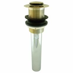 Best Pirce 😉 Kingston Brass Fauceture Push Pop-Up Drain Without Overflow, Polished Brass ❤️