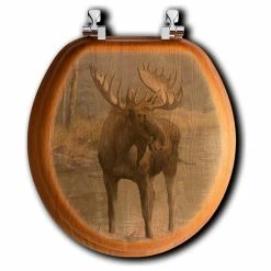 Wholesale 🔔 WGI-GALLERY Toilet Seat, Elongated, Quiet Water Moose, Round 🥰