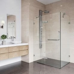 Deals ❤️ VIGO Monteray 30"x38'' Frameless Shower Enclosure Without Base, Chrome 💯 -Grohe Shop 4411a6a00e9d878d 0815 w800 h800 b0 p0