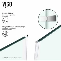 Deals ❤️ VIGO Monteray 30"x38'' Frameless Shower Enclosure Without Base, Chrome 💯 -Grohe Shop 66f106010e9d8797 0815 w800 h800 b1 p0