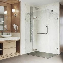 Deals ❤️ VIGO Monteray 30"x38'' Frameless Shower Enclosure Without Base, Chrome 💯 -Grohe Shop 7ed1a6480e9d8790 0815 w800 h800 b0 p0