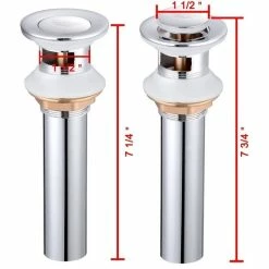 Hot Sale ⌛ Yescom Aquaterior 1 3/8" Pop Up Drain Stopper With Overflow Bathroom Lavatory Vessel 👏 -Grohe Shop 8811d2a10b3e2d07 3279 w800 h800 b1 p0