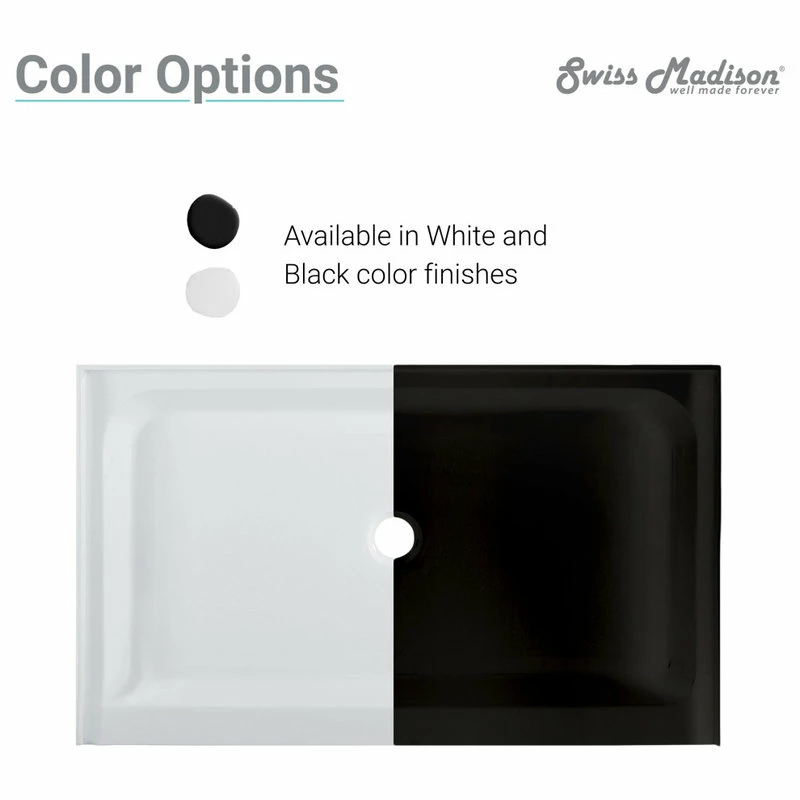 Best Pirce ๐ฅฐ Swiss Madison Voltaire 48"x36" Acrylic Black, Single-Threshold, Center Drain, Shower Base ๐ฅ 10 Best Pirce ๐ฅฐ Swiss Madison Voltaire 48"x36" Acrylic Black, Single-Threshold, Center Drain, Shower Base ๐ฅ - Image 8