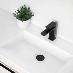 Cheap 🔥 Stylish Bathroom Vanity Sink Pop-Up Drain With Overflow, Matte Black 🧨 -Grohe Shop 9fa15250009ae30e 0382 w800 h800 b0 p0