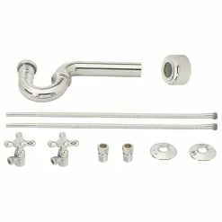 Deals ❤️ Westbrass Victorian Pedestal Lavatory Kit - Cross Handles In Polished Nickel 🧨
