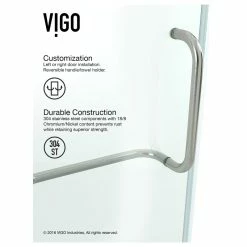 Flash Sale 🎉 VIGO Pacifica 34"x46" Frameless Shower, Without Base, Brushed Nickel ⭐ -Grohe Shop bb916f410e9d8754 5871 w800 h800 b1 p0
