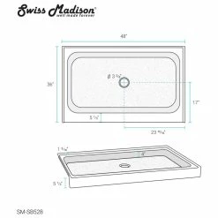 Best Pirce ๐ฅฐ Swiss Madison Voltaire 48"x36" Acrylic Black, Single-Threshold, Center Drain, Shower Base ๐ฅ 21 Best Pirce ๐ฅฐ Swiss Madison Voltaire 48"x36" Acrylic Black, Single-Threshold, Center Drain, Shower Base ๐ฅ -Grohe Shop c751e85e0eb5c458 5129 w800 h800 b1 p0