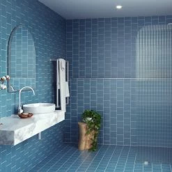 Best Sale 👍 Glass Warehouse 78" Frameless Shower Door, Ed Panel Fluted Radius, Brushed Nickel, 32" Right 🥰