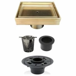 Best reviews of 👏 Serene Drains Satin Gold Tile Insert 5 Inch Drain By SereneDrains, Complete Drain Set ⭐