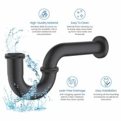 Budget 🧨 Kibi USA Kibi 1-1/2" P-Trap, Matte Black ❤️ -Grohe Shop f6f13ee002e0315f 1224 w800 h800 b1 p0