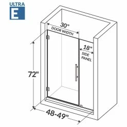 Best deal 👍 LessCare Swing-Out Shower Doors Side Panel, Frameless, 10mm Clear Tempered Glass, 48-49"x72" 😀 -Grohe Shop fe013ab903ae04cd 9248 w800 h800 b1 p0