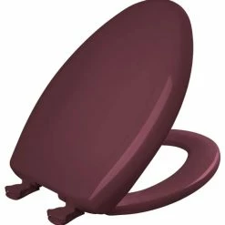 Hot Sale 🔥 Bemis Residential Elongated Plastic Toilet Seat, Loganberry 🥰