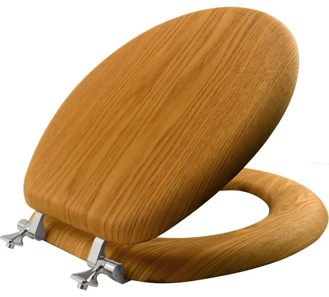 Cheap ๐งจ Bemis Mfg Mayfair 9601CP378 Round Wood Veneer Toilet Seat With Chrome Hinge, Natural Oak ๐งจ 3 Cheap ๐งจ Bemis Mfg Mayfair 9601CP378 Round Wood Veneer Toilet Seat With Chrome Hinge, Natural Oak ๐งจ