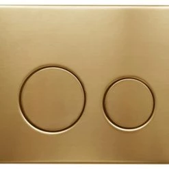 Best Pirce 🤩 Fine Fixtures Concealed Tank Push Button, Satin Brass Push Plate, Round Metal Buttons 🎉