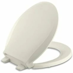 Promo 🤩 Kohler Cachet Quick-Release With Grip-Tight Round-Front Toilet Seat, Biscuit 🔥