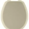 New 🤩 Bemis Mfg Mayfair 41EC-006 Round Molded Wood Toilet Seat W/Easy-Clean & Change Hinge, Bone 🛒