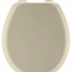 New 🤩 Bemis Mfg Mayfair 41EC-006 Round Molded Wood Toilet Seat W/Easy-Clean & Change Hinge, Bone 🛒