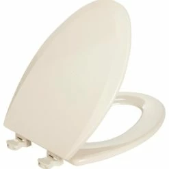Coupon ❤️ Bemis Mfg Mayfair 141EC-006 Elongated Molded Wood Toilet Seat W/Easy-Clean Hinges, Bone ✨